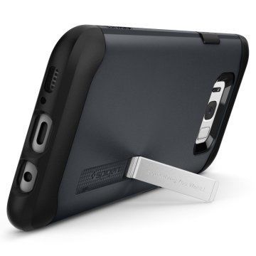 Spigen Galaxy S8 Plus ile Uyumlu Kılıf Slim Armor Metal Slate