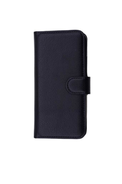 One M8 Mini ile Uyumlu Yan Model Kartlıklı Cüzdanlı Kılıf Siyah