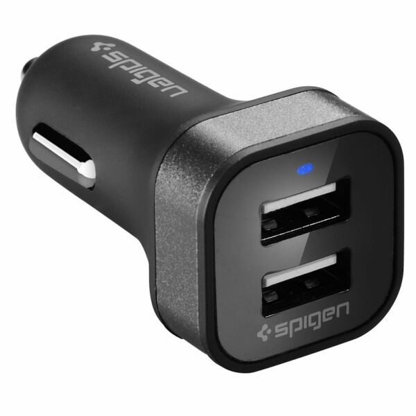 Spigen Hızlı Araç Şarj Cihazı USB 2 Çıkışlı (4.8 A Hızlı Şarj) F24QC