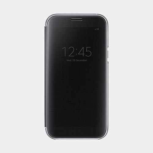 Galaxy A7(2017) ile Uyumlu Clear View Cover Kılıf Siyah EF-ZA720CBEGWW(Out)