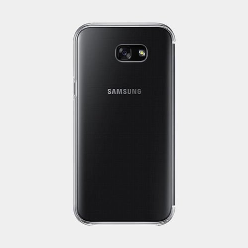 Galaxy A7(2017) ile Uyumlu Clear View Cover Kılıf Siyah EF-ZA720CBEGWW(Out)