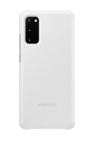 Galaxy S20 ile Uyumlu Clear View Kılıf Beyaz EF-ZG980CWEGWW