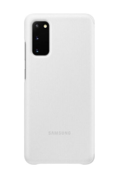Galaxy S20 ile Uyumlu Clear View Kılıf Beyaz EF-ZG980CWEGWW