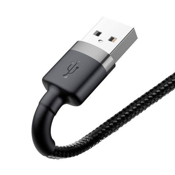 Baseus Lightning 2 Metre Kevlar Kablo Siyah/Gri