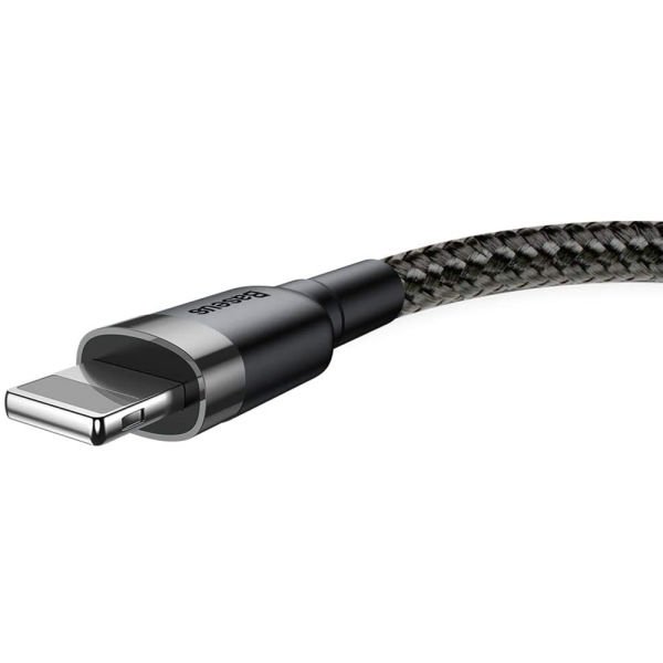 Baseus Lightning 2 Metre Kevlar Kablo Siyah/Gri