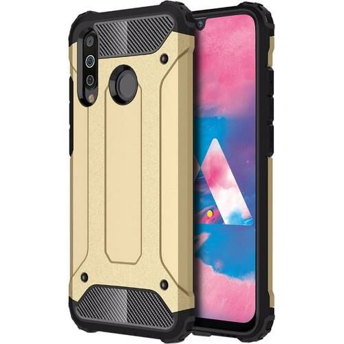 Zore Galaxy M30 ile Uyumlu Crash Silikon Kılıf Gold