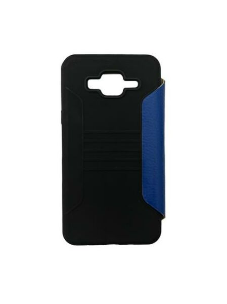 Jopus Galaxy J5 ile Uyumlu Premium Kapaklı Kılıf Mavi