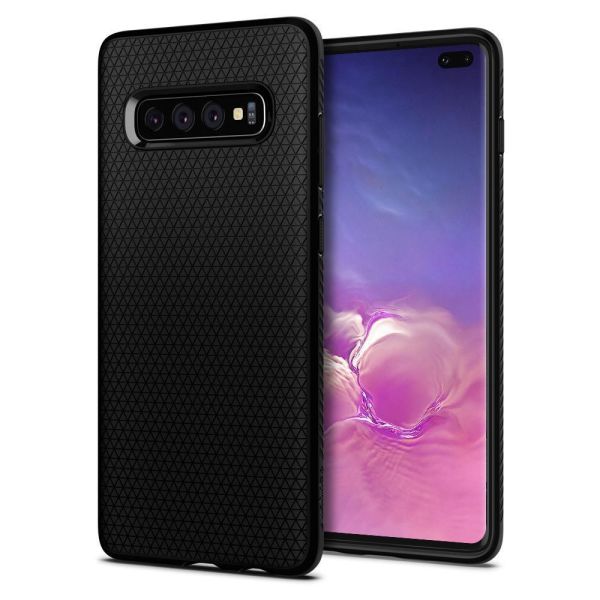 Spigen Galaxy S10 Plus ile Uyumlu Kılıf Liquid Air Matte Black