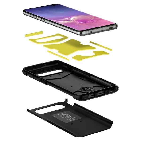Spigen Galaxy S10 Plus ile Uyumlu Kılıf Tough Armor XP Black