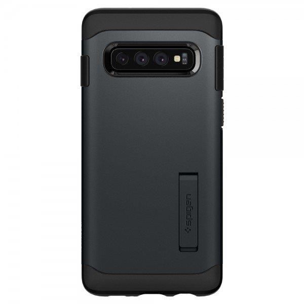 Spigen Galaxy S10 Plus ile Uyumlu Kılıf Slim Armor Metal Slate