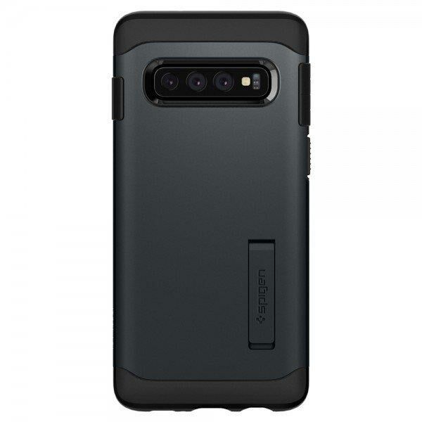 Spigen Galaxy S10 Plus ile Uyumlu Kılıf Slim Armor Metal Slate