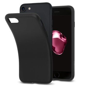 Spigen iPhone 7/8 ile Uyumlu Kılıf Liquid Crystal 4 Tarafı Kapalı Black
