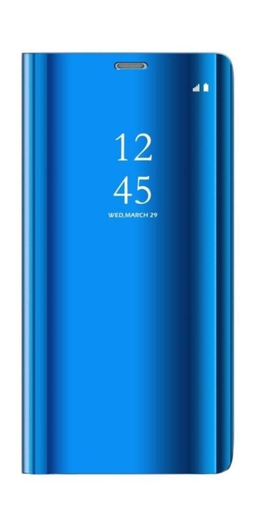 Galaxy Note 9 ile Uyumlu Aynalı Kapaklı Clear View Kılıf Mavi