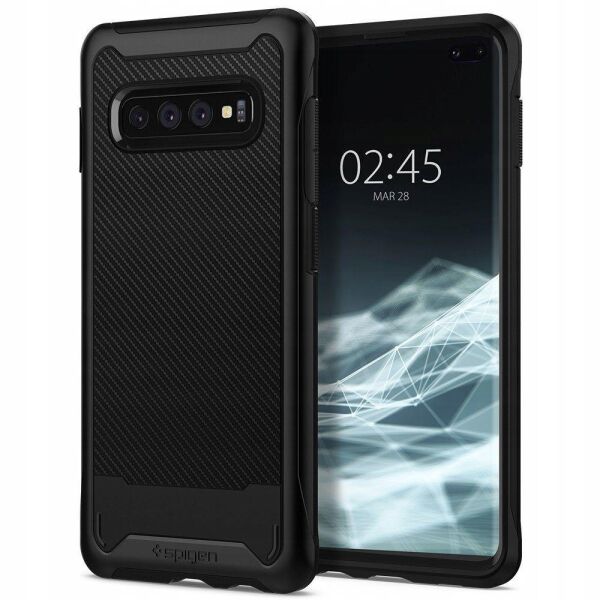 Spigen Galaxy S10 Plus ile Uyumlu Kılıf Hybrid NX Black