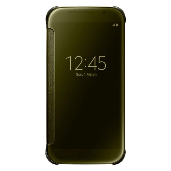 Galaxy S6 ile Uyumlu Clear View Cover Altın EF-ZG920BFEGWW