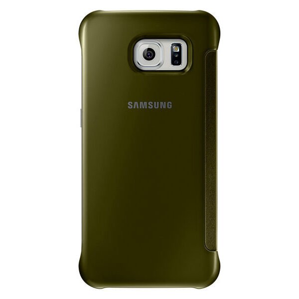 Galaxy S6 ile Uyumlu Clear View Cover Altın EF-ZG920BFEGWW