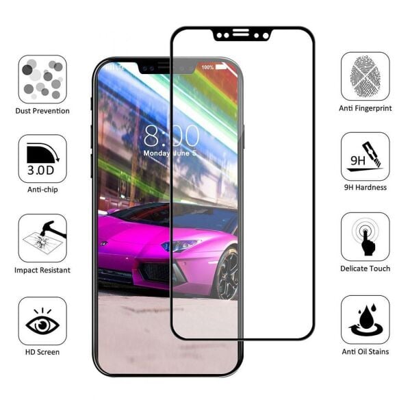 Buff iPhone X Full 5D ile Uyumlu Glass Ekran Koruyucu