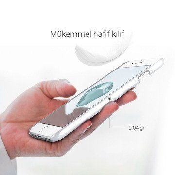 Spigen iPhone 7 Plus ile Uyumlu Kılıf Thin Fit Ultra İnce White