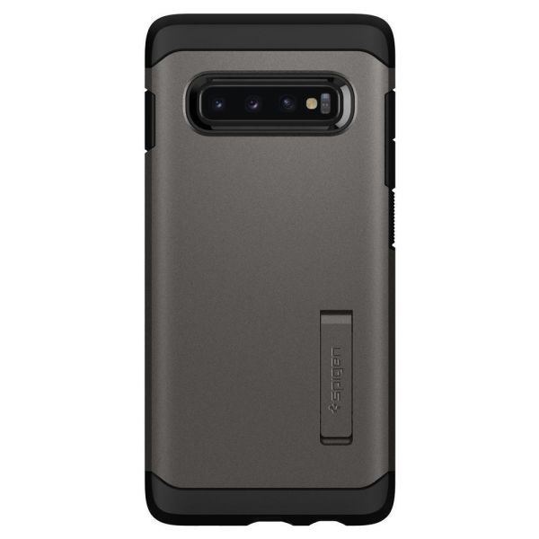 Spigen Galaxy S10 Plus ile Uyumlu Kılıf Tough Armor Gunmetal