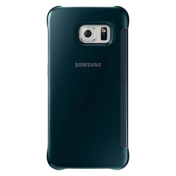 Galaxy S6 Edge ile Uyumlu Clear View Cover Yeşil EF-ZG925BGEGWW (Out)