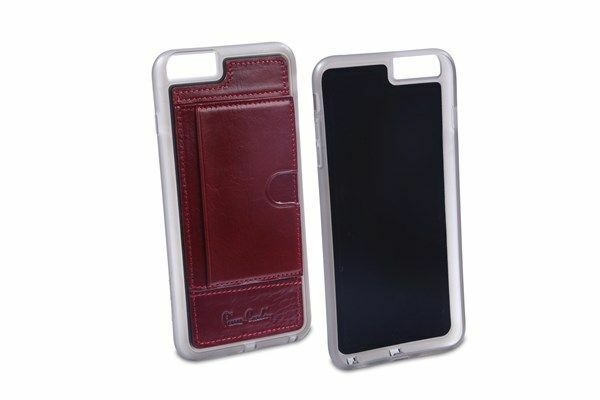 Pierre Cardin iPhone 6 ile Uyumlu Deri Arka Koruma Paneli Kırmızı PCL-P11