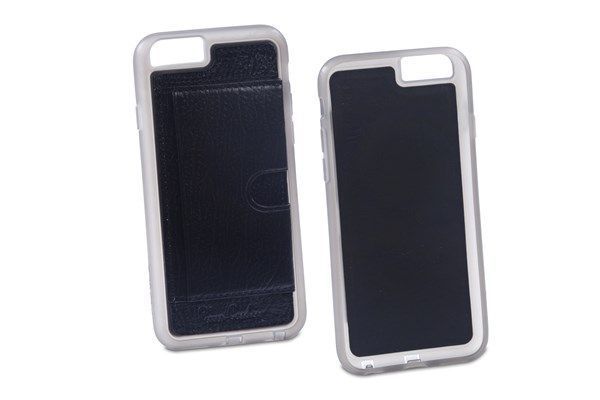 Pierre Cardin iPhone 6 ile Uyumlu Deri Arka Koruma Paneli Siyah PCL-P11