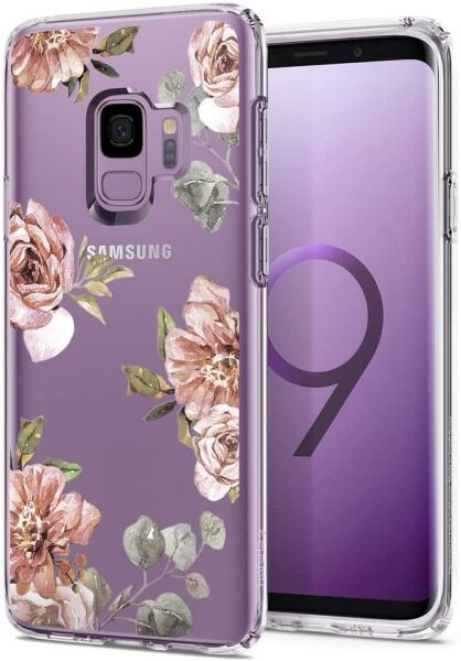 Spigen Galaxy S9 ile Uyumlu Kılıf Liquid Crystal Blossom Flower