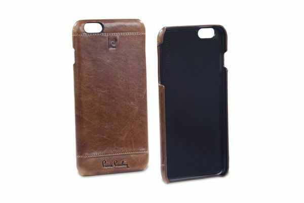 Pierre Cardin iPhone 6 Plus ile Uyumlu Deri Arka Koruma Paneli Kahve PCL-P03