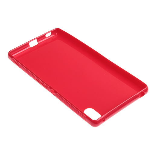 Xperia Z3 Plus ile Uyumlu Kılıf Parlak Silikon Kırmızı