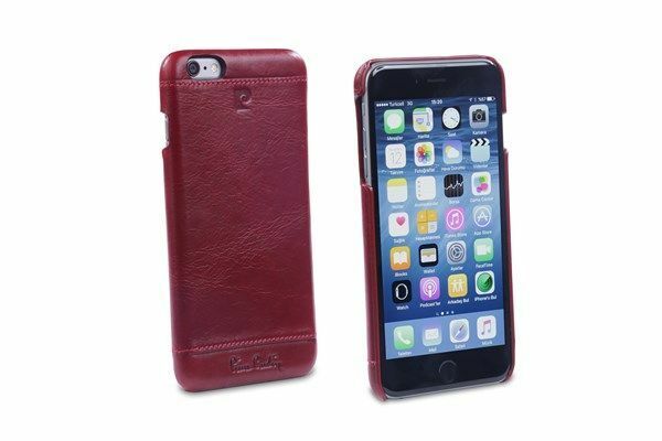 Pierre Cardin iPhone 6 Plus ile Uyumlu Deri Arka Koruma Paneli Kırmızı PCL-P03