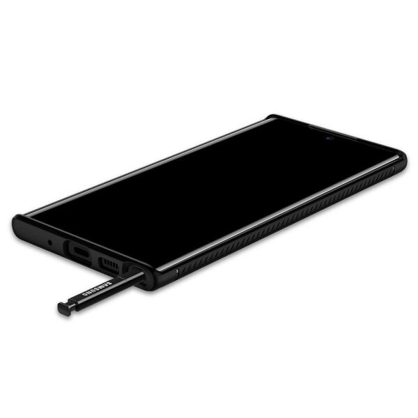 Spigen Galaxy Note 10 ile Uyumlu Kılıf Rugged Armor Matte Black