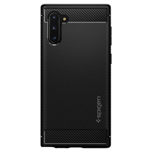 Spigen Galaxy Note 10 ile Uyumlu Kılıf Rugged Armor Matte Black