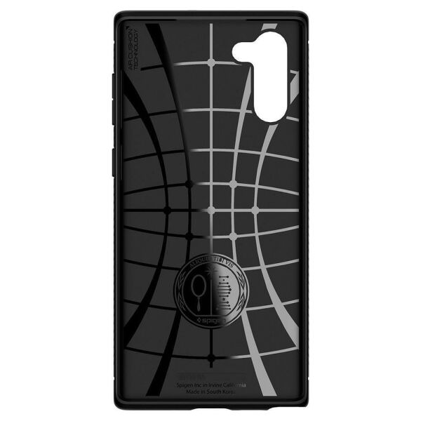 Spigen Galaxy Note 10 ile Uyumlu Kılıf Rugged Armor Matte Black