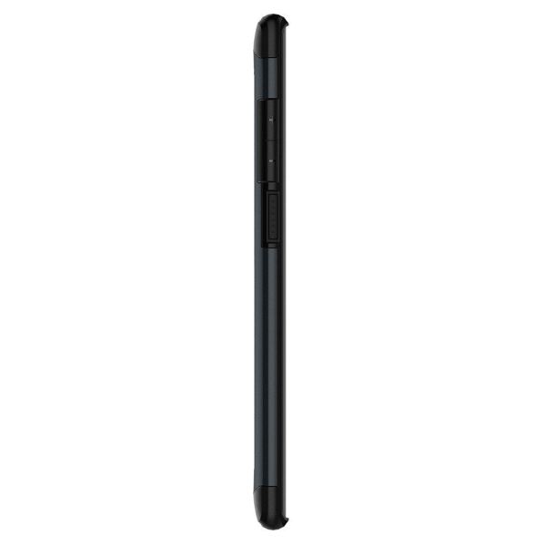 Spigen Galaxy Note 10 Plus ile Uyumlu Kılıf Slim Armor Metal Slate