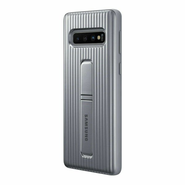 Galaxy S10 Plus ile Uyumlu Protective Stanting Cover Gümüş EF-RG97CSEGWW(Outlet)