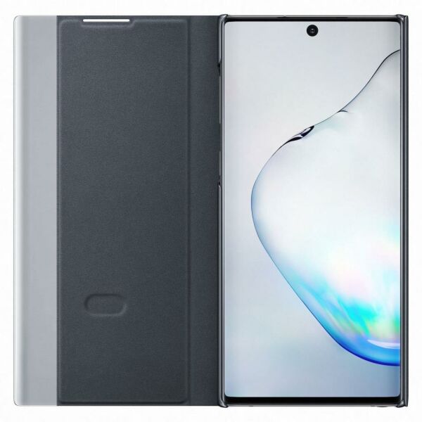 Galaxy Note 10 ile Uyumlu Clear View KılıfSiyah EF-ZN970CBEGWW
