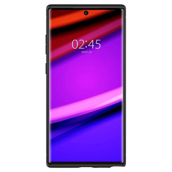 Spigen Galaxy Note 10 Plus ile Uyumlu Kılıf Rugged Armor Matte Black