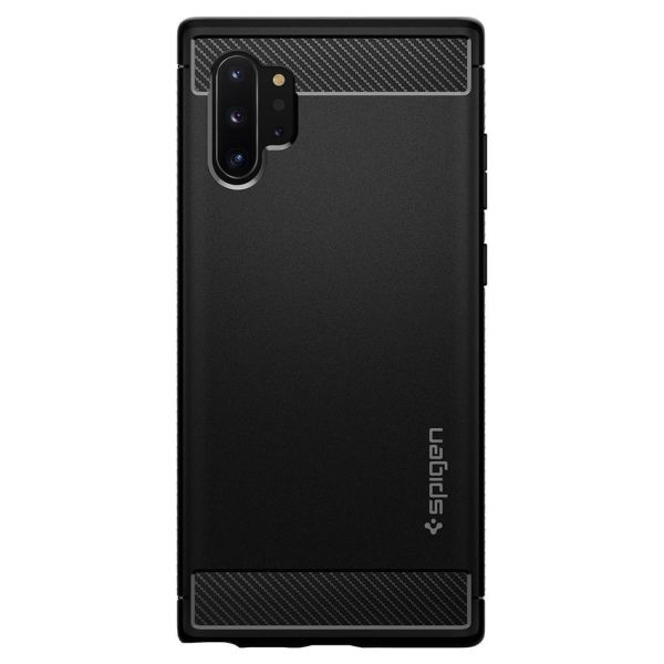 Spigen Galaxy Note 10 Plus ile Uyumlu Kılıf Rugged Armor Matte Black