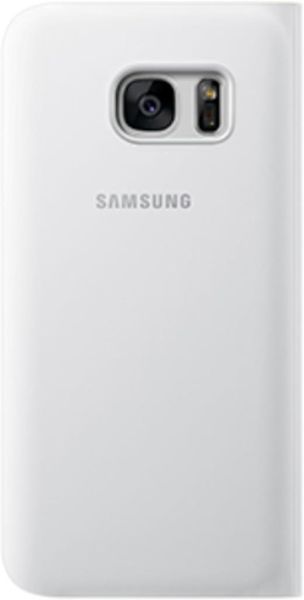 Galaxy S7 ile Uyumlu S View Cover Kılıf Beyaz EF-CG930PWEGWW