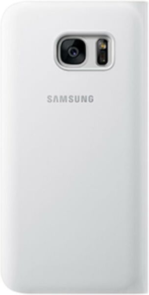 Galaxy S7 ile Uyumlu S View Cover Kılıf Beyaz EF-CG930PWEGWW