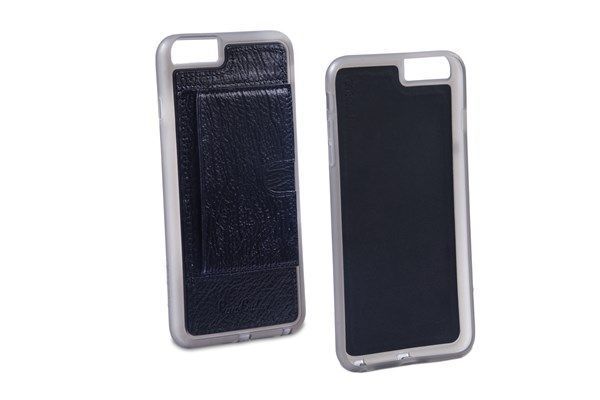 Pierre Cardin iPhone 6 Plus ile Uyumlu Deri Arka Koruma Paneli Siyah PCL-P11