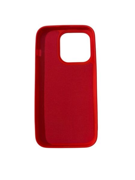 iPhone 14 Pro ile Uyumlu Cappy Silikon Kılıf Kırmızı