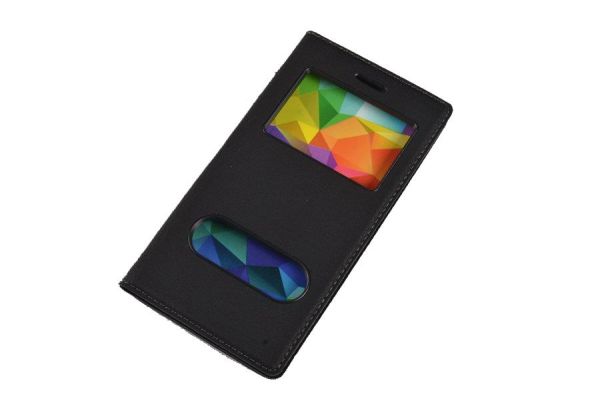 Jopus Galaxy J3 2017 ile Uyumlu Suni Deri KK-147 Kapaklı Koruma Kılıfı Siyah