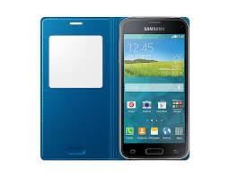 Galaxy S5 Mini ile Uyumlu Kılıf S View Mavi EF-CG800BEEGWW (Out)