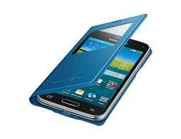 Galaxy S5 Mini ile Uyumlu Kılıf S View Mavi EF-CG800BEEGWW (Out)