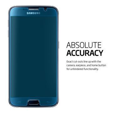 Spigen Galaxy S6 ile Uyumlu Ekran Koruyucu Ultra Crystal 2 Adet Ön +1 Adet Arka