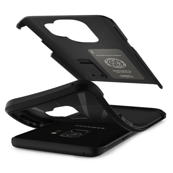 Spigen Galaxy S9 ile Uyumlu Kılıf Tough Armor Black
