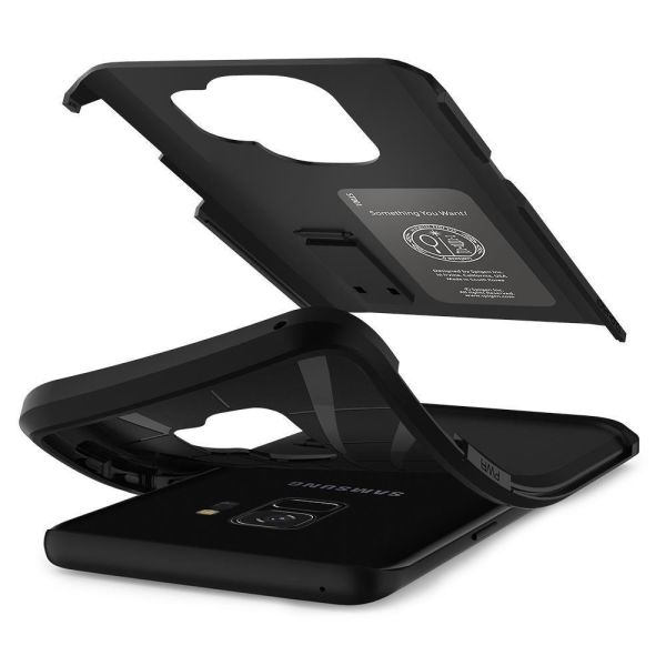 Spigen Galaxy S9 ile Uyumlu Kılıf Tough Armor Black