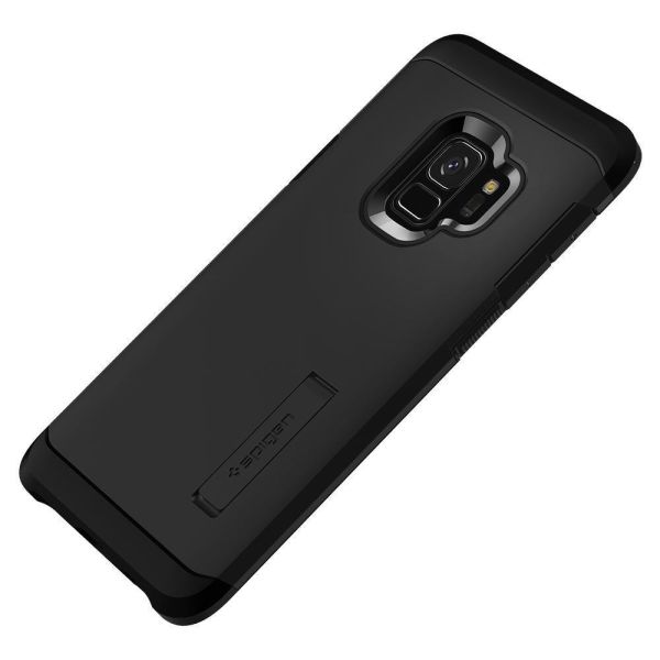 Spigen Galaxy S9 ile Uyumlu Kılıf Tough Armor Black