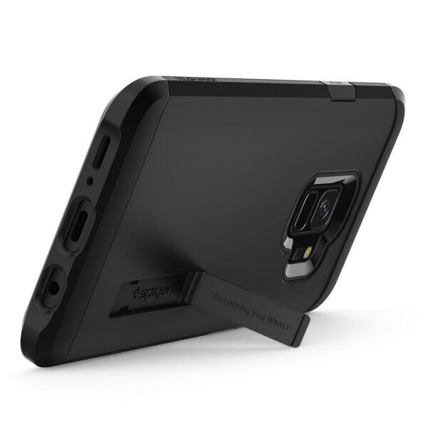 Spigen Galaxy S9 ile Uyumlu Kılıf Tough Armor Black